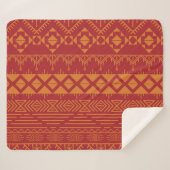 Aztec Retro: Vintages Musterdesign. Sherpadecke (Vorderseite (Horizontal))