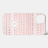 Aztec Rose Gold Geometric Monogram Case-Mate iPhone Hülle (Rückseite (Horizontal))