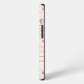 Aztec Rose Gold Geometric Monogram iPhone Hülle (Linke Seite)