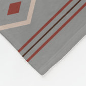 Aztec Rust Cream Brown Gray Mixed Motifs Muster Fleecedecke (Ecke)