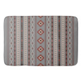 Aztec Rust Cream Brown Gray Mixed Motifs V Muster Badematte (Vorderseite)