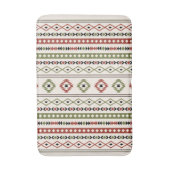 Aztec Rust Green Blk Crm Mixed Motifs (V) Muster Badematte (Vorderseite Vertikal)