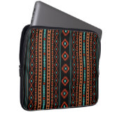 Aztec Rusts Aquamarine Schwarz-Gemischte Motive V Laptopschutzhülle (Vorne Rechts)