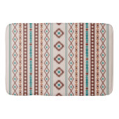 Aztec Rusts Aquamarines Cream Mixed Motifs-Muster Badematte (Vorderseite)