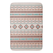 Aztec Rusts Aquamarines Cream Mixed Motifs-Muster Badematte (Vorderseite Vertikal)