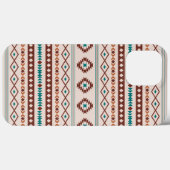 Aztec Rusts Aquamarines Cream Mixed Motifs-Muster Case-Mate iPhone Hülle (Rückseite (Horizontal))
