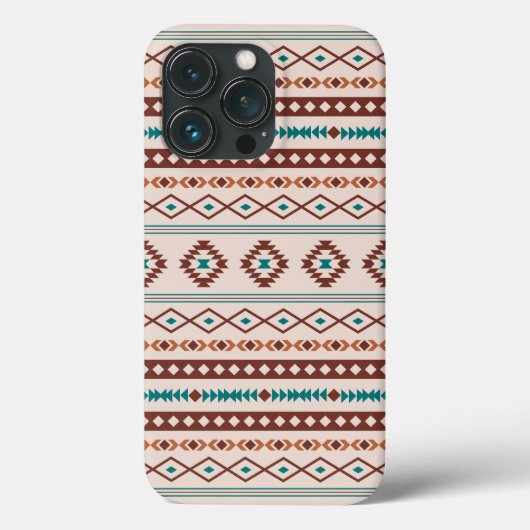 Aztec Rusts Aquamarines Cream Mixed Motifs-Muster Case-Mate iPhone Hülle (Rückseite)