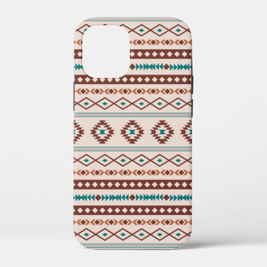 Aztec Rusts Aquamarines Cream Mixed Motifs-Muster Case-Mate iPhone Hülle (Rückseite)