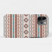 Aztec Rusts Aquamarines Cream Mixed Motifs-Muster Case-Mate iPhone Hülle (Rückseite (Horizontal))