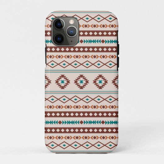 Aztec Rusts Aquamarines Cream Mixed Motifs-Muster Case-Mate iPhone Hülle (Rückseite)