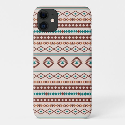 Aztec Rusts Aquamarines Cream Mixed Motifs-Muster Case-Mate iPhone Hülle (Rückseite)