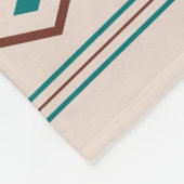 Aztec Rusts Aquamarines Cream Mixed Motifs-Muster Fleecedecke (Ecke)