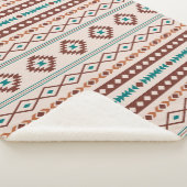 Aztec Rusts Aquamarines Cream Mixed Motifs-Muster Sherpadecke (3/4)