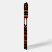 Aztec Rusts Aquamarines Schwarz Mixed Motifs-Muste Case-Mate iPhone Hülle (Rückseite / Rechts)