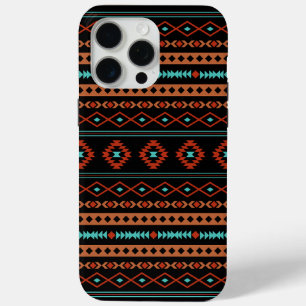 Aztec Rusts Aquamarines Schwarz Mixed Motifs-Muste Case-Mate iPhone Hülle