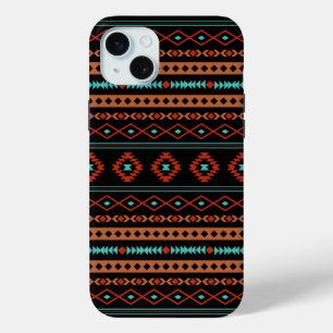 Aztec Rusts Aquamarines Schwarz Mixed Motifs-Muste Case-Mate iPhone Hülle