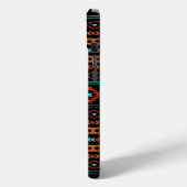 Aztec Rusts Aquamarines Schwarz Mixed Motifs-Muste Case-Mate iPhone Hülle (Rückseite / Links)
