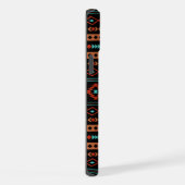 Aztec Rusts Aquamarines Schwarz Mixed Motifs-Muste iPhone Hülle (Rechte Seite)