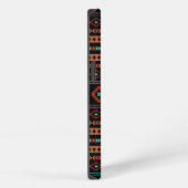 Aztec Rusts Aquamarines Schwarz Mixed Motifs-Muste iPhone Hülle (Rechte Seite)