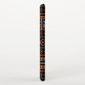 Aztec Rusts Aquamarines Schwarz Mixed Motifs-Muste iPhone Hülle (Rechte Seite)