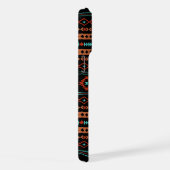 Aztec Rusts Aquamarines Schwarz Mixed Motifs-Muste iPhone Hülle (Rechte Seite)