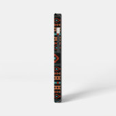 Aztec Rusts Aquamarines Schwarz Mixed Motifs-Muste iPhone Hülle (Linke Seite)
