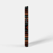 Aztec Rusts Aquamarines Schwarz Mixed Motifs-Muste iPhone Hülle (Rechte Seite)