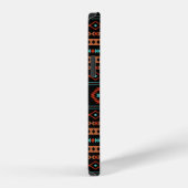 Aztec Rusts Aquamarines Schwarz Mixed Motifs-Muste iPhone Hülle (Rechte Seite)