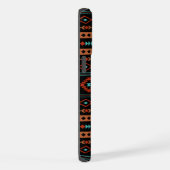 Aztec Rusts Aquamarines Schwarz Mixed Motifs-Muste iPhone Hülle (Rechte Seite)