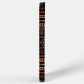 Aztec Rusts Aquamarines Schwarz Mixed Motifs-Muste iPhone Hülle (Rechte Seite)
