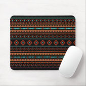 Aztec Rusts Aquamarines Schwarz Mixed Motifs-Muste Mousepad (Mit Mouse)