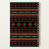 Aztec Rusts Aquamarines Schwarz Mixed Motifs-Muste Notizblock (Rückseite)