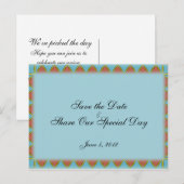 Aztec Save the Date Postkarte (Vorne/Hinten)