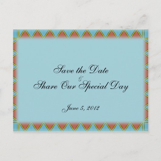Aztec Save the Date Postkarte (Vorderseite)