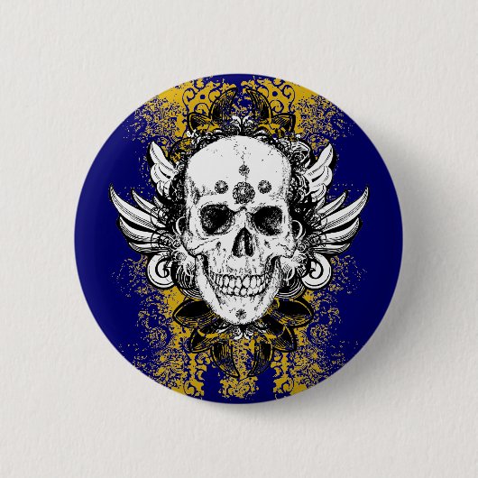 Aztec-Schädel Button (Vorderseite)