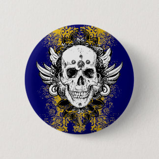 Aztec-Schädel Button