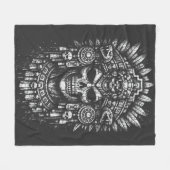 Aztec-Schädelkopfschmuck von BurnsInHell Fleecedecke (Vorderseite (Horizontal))