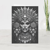 Aztec-Schädelkopfschmuck von BurnsInHell Karte (Rückseite)