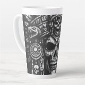 Aztec-Schädelkopfschmuck von BurnsInHell Milchtasse (Linke Ecke)