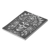 Aztec-Schädelkopfschmuck von BurnsInHell Notizblock (Rotiert)