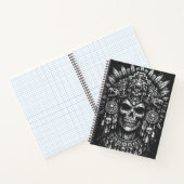Aztec-Schädelkopfschmuck von BurnsInHell Notizblock (Innenseite)