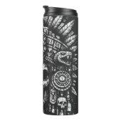 Aztec-Schädelkopfschmuck von BurnsInHell Thermosbecher (Nach rechts gedreht)