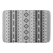 Aztec Schwarz-weiß Gray Mixed Motifs-Muster Badematte (Vorderseite)