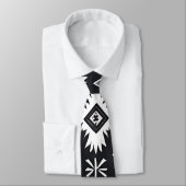 Aztec Schwarz-weiß Neck Tie Krawatte (Gebunden)