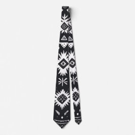Aztec Schwarz-weiß Neck Tie Krawatte