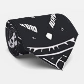 Aztec Schwarz-weiß Neck Tie Krawatte (Gerollt)