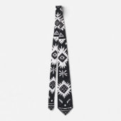 Aztec Schwarz-weiß Neck Tie Krawatte (Rückseite)