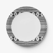 Aztec, Schwarz-Weiß-Stämme Pappteller (Vorderseite)