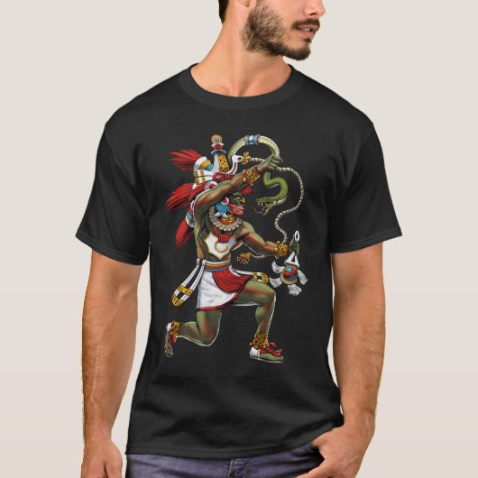 Aztec Serpent God Quetzalcoatl T-Shirt (Vorderseite)