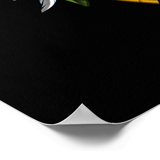 Aztec Serpent Skull Warrior Poster (Ecke)